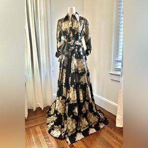 Teri Jon Black and Gold Gown